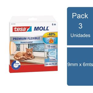 Pack 3 Tesamoll Tubular Silicona Premium Perfil O 6mts Tesa